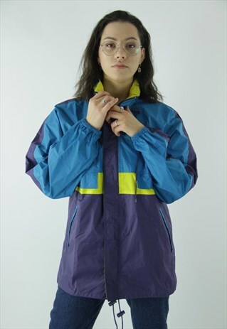90'S WINDBREAKER JACKET PURPLE BLUE