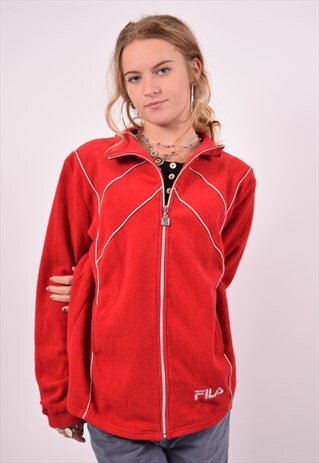 VINTAGE FILA FLEECE JACKET RED