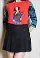Y2K COLOURFUL CAT WOMAN FLOWER LONG SLEEVE TOP