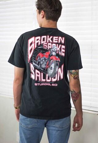 VINTAGE BIKER T-SHIRT LOGO 90S X 8.2