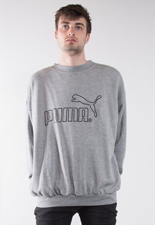 90'S GREY PUMA SPORTS SWEATSHIRT