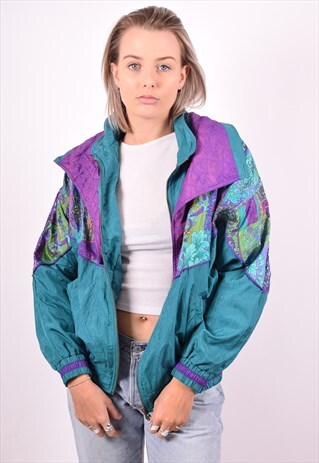 WOMENS VINTAGE JACKET LARGE GREEN 90'S