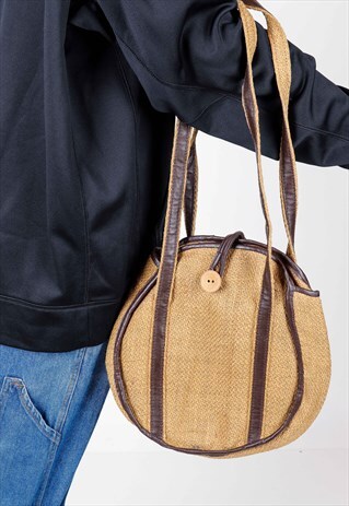 VINTAGE WOVEN SHOULDER BAG SB11
