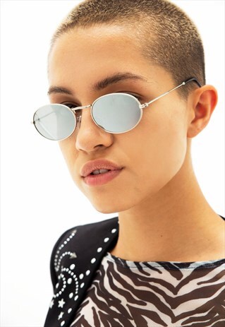 OVAL - CLASSIC SILVER OVAL FRAME SUNGLASSES