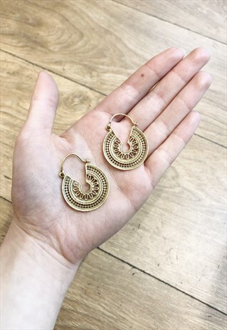 SUN DIAL EARRINGS GOLD SMALL
