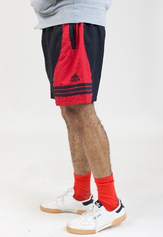 VINTAGE 90S ADIDAS BLACK SPORT SHORTS