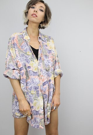 VINTAGE 80S/90S OVERSIZED PATTERNED SHIRT