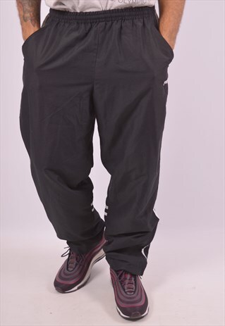 VINTAGE FILA TRACKSUIT TROUSERS BLACK