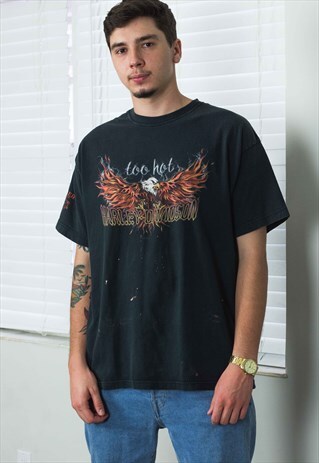 VINTAGE HARLEY DAVIDSON T-SHIRT LOGO 90S XL 9.6