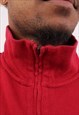 VINTAGE POLO RALPH LAUREN DARK RED QUARTER ZIP SWEATSHIRT