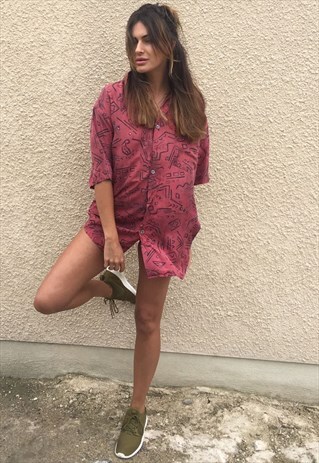 PATTERNED OVERSIZED RETRO VINTAGE UNISEX FESTIVAL SHIRT
