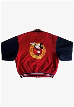 Vintage 90s Women's Disney Mickeys Stuff Varsity Jacket