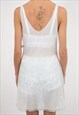 VINTAGE 90S MINI SLIP DRESS IN PASTEL FLORAL PATTERN