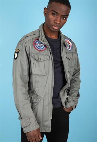 VINTAGE HUGO BOSS MILITARY JACKET NJ465