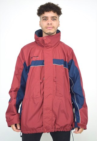 VINTAGE 90S COLUMBIA MAROON NAVY JACKET