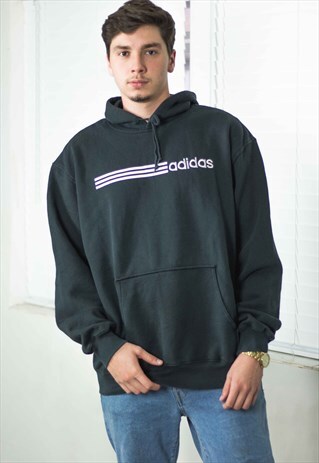 VINTAGE ADIDAS HOODIE SWEATSHIRT LOGO 90S XL 22.2