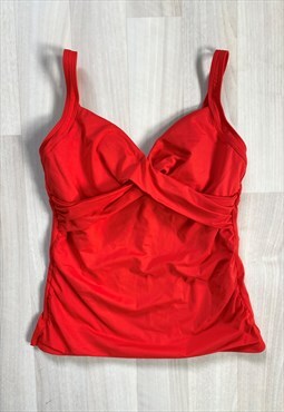 Y2K Lands End Red Tankini Top