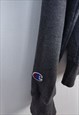 VINTAGE CHAMPION SWEATSHIRT 1/4 ZIP IN GREY L