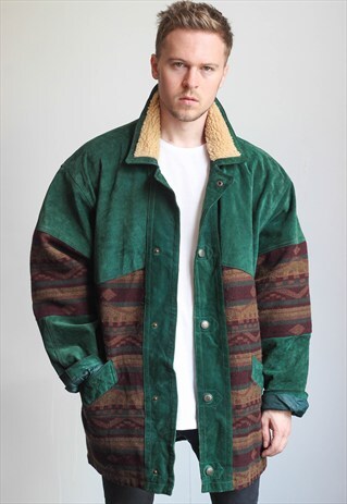VINTAGE AZTEC FESTIVAL SHERPA JACKET