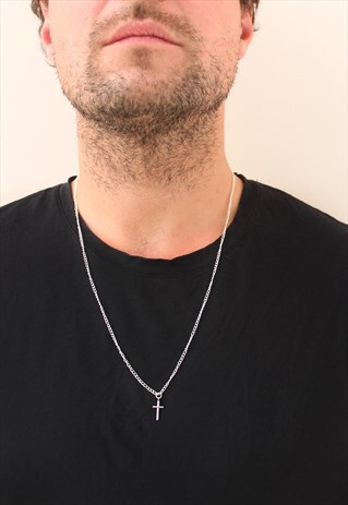 SILVER CROSS NECKLACE