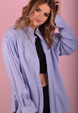 BLUE RALPH LAUREN CHECKERED SHIRT GRL3631