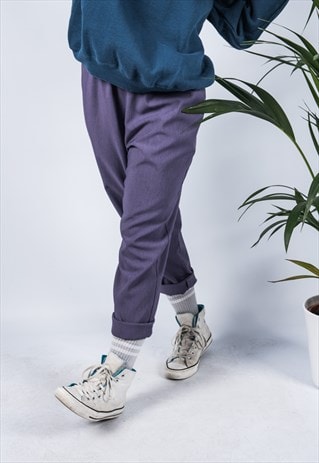 VINTAGE 1990S HIGH-WAISTED TROUSER IN PURPLE