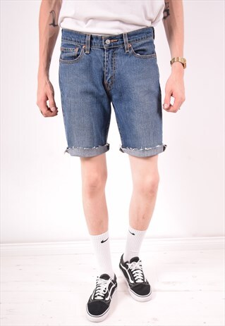 LEVI'S 505 MENS VINTAGE DENIM SHORTS W30 BLUE 90S