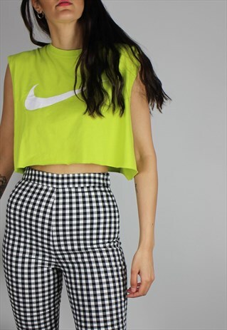 lime green nike crop top