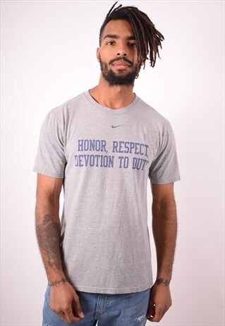 NIKE MENS VINTAGE T-SHIRT TOP MEDIUM GREY 90S