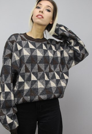 VINTAGE OVERSIZED PATTERNED JUMPER