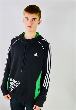 VINTAGE ADIDAS BLACK HOODIE