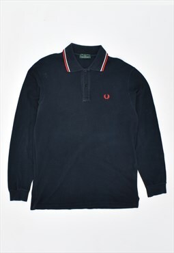 Vintage 90's Fred Perry Polo Shirt Navy Blue