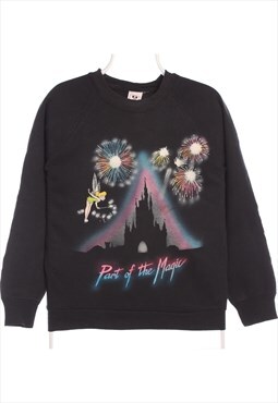 Vintage 90's Disney Sweatshirt Tinkerbell Disneyland Black W