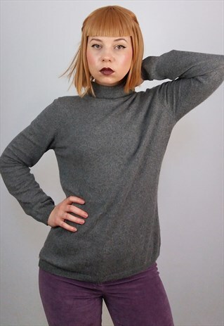 VINTAGE ROLL NECK / TURTLENECK CASHMERE BLEND JUMPER