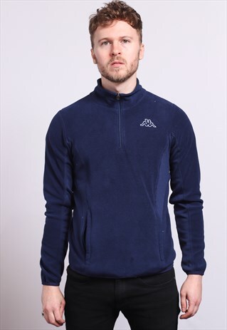 VINTAGE KAPPA ZIP UP FLEECE TOP