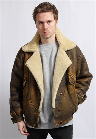 VINTAGE LEATHER SHEEPSKIN JACKET