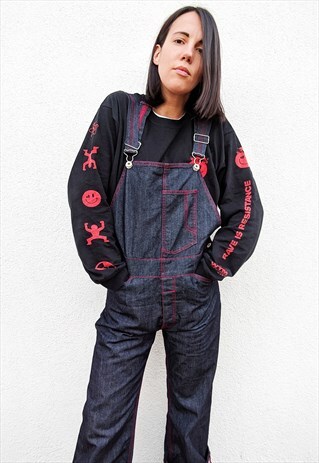 90S VINTAGE DENIM OVERALLS DUNGAREES
