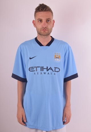 NIKE JERSEY FOOTBALL SHIRT MANCHESTER CITY 2014 DRI-FIT 549