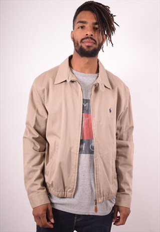 POLO RALPH LAUREN MENS VINTAGE HARRINGTON JACKET LARGE 90S