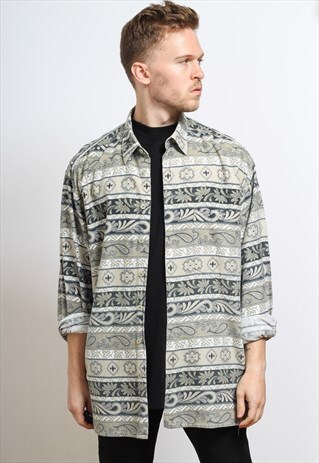 VINTAGE AZTEC PATTERNED SHIRT