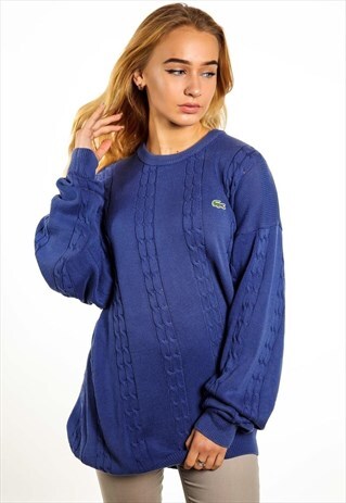 VINTAGE LACOSTE CABLE KNIT JUMPER K145