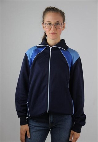 70'S VINTAGE TRACK JACKET BLUE
