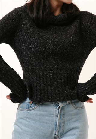 90S VINTAGE ARMANI WOOL CROPPED KNITWEAR JUMPER 878