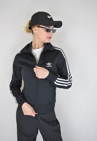 VINTAGE BLACK ADIDAS BOMBER JACKET