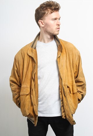 VINTAGE SUEDE BOMBER JACKET