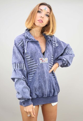 VINTAGE OVERSIZED 1/4 ZIP SWEATSHIRT