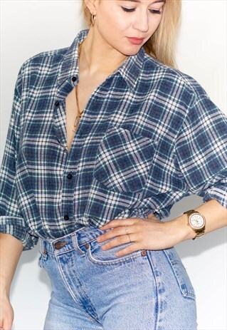 VINTAGE 90'S SUPER SOFT FLANNEL GRUNGE BOYFRIEND SHIRT