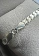 CLASSIC DESIGN SOLID STERLING SILVER 5.4MM CURB CHAIN 7.5"