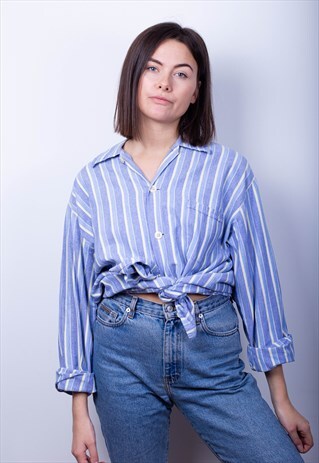 OVERSIZED PINSTRIPE COTTON SHIRT
