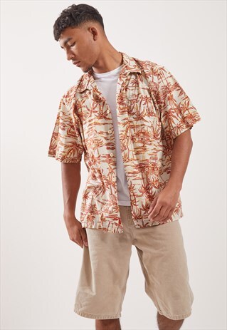 VINTAGE HAWAIIAN PATTERNED FESTIVAL SHORT SLEEVE SHIRT